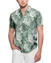 【送料無料】 ゲス メンズ シャツ トップス Men's Wayco Floral-Print Short-Sleeve Shirt Glacial Flora...