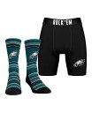【送料無料】 ロックイーエム メンズ 靴下 アンダーウェア Men's Philadelphia Eagles Primary Crew Socks Boxer...