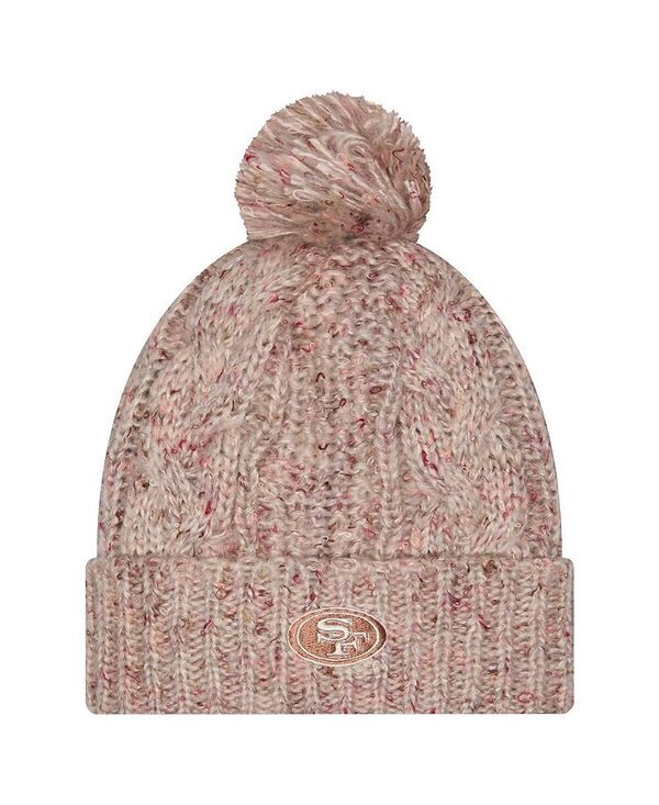 【送料無料】 ニューエラ レディース 帽子 アクセサリー Women's Stone San Francisco 49ers Trendy Tone Cuffed Knit Hat with Pom Stone
