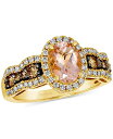 【送料無料】 ル ヴァン レディース リング アクセサリー Peach Morganite (3/4 ct. t.w.) Nude Diamond (3/8 c...