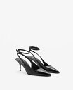 【送料無料】 マンゴ レディース サンダル シューズ Women's Patent Leather Effect Heeled Shoes Black