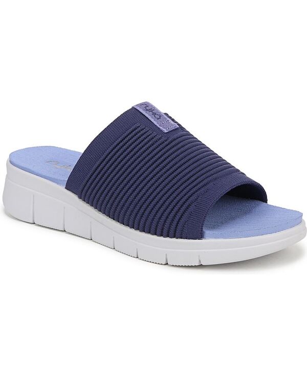 【送料無料】 ライカ レディース サンダル シューズ Women's Epic Slide Wedge Sandals Dusk Blue Knit Fabric
