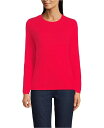 【送料無料】 ランズエンド レディース ニット・セーター アウター Women's Petite Cashmere Sweater Berry rouge