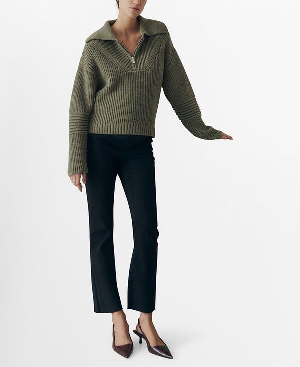 【送料無料】 マンゴ レディース デニムパンツ ジーンズ ボトムス Women's Maternity Flared Jeans Black Denim