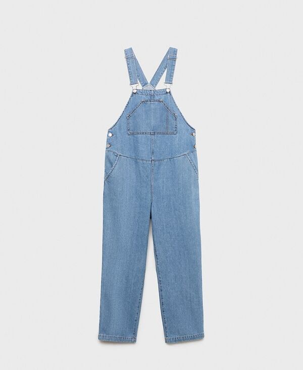 【送料無料】 マンゴ レディース カジュアルパンツ ボトムス Women's Maternity Denim Dungarees Medium Blue
