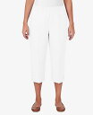 【送料無料】 アルフレッド ダナー レディース カジュアルパンツ ボトムス Petite Classics Button Hem Denim Capri Pants White