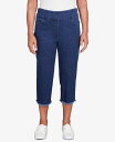 【送料無料】 アルフレッド ダナー レディース カジュアルパンツ ボトムス Petite Classics Black Denim Fringe Capri Pants Dark Denim