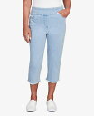 【送料無料】 アルフレッド ダナー レディース カジュアルパンツ ボトムス Petite Classics Black Denim Fringe Capri Pants Light Denim