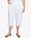【送料無料】 アルフレッド ダナー レディース カジュアルパンツ ボトムス Plus Size Dress Code Comfort Allure Embellished Capri Pants Pure White