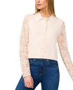 【送料無料】 セセ レディース ニット・セーター アウター Women's Lace-Sleeve Button-Front Collared Cardigan...
