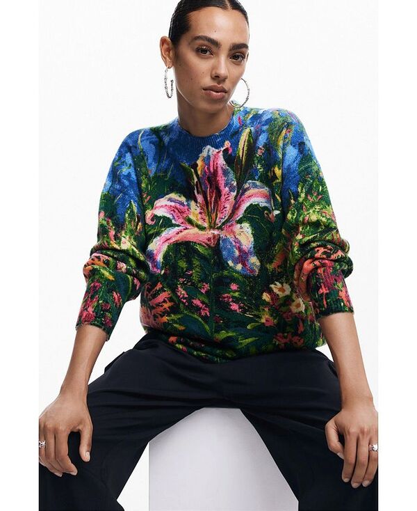 【送料無料】 デジグアル レディース ニット・セーター アウター Women's Thick orchid sweater Multi