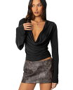 【送料無料】 アディクテッド レディース シャツ トップス Women's Nira Hooded Cowl Neck Top Black(4)