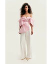 【送料無料】 ミルカ レディース ワンピース トップス Women's Pink Organza Off-Shoulder Blouse With Mergue...