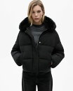 【送料無料】 マンゴ レディース ジャケット・ブルゾン アウター Women's Fur Collar Quilted Coat Black(4)