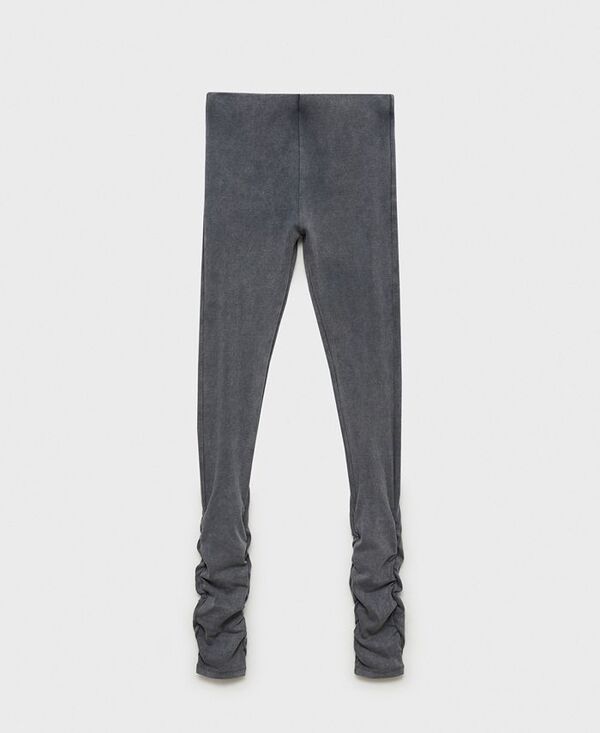 ̵ ޥ ǥ 奢ѥ ܥȥॹ Women's Ruched Hem Leggings Gray