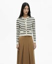 【送料無料】 マンゴ レディース ニット・セーター アウター Women's Striped Knitted Cardigan Black