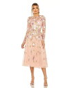 【送料無料】 マックダガル レディース ワンピース トップス Women's Sequined Floral Long Sleeve High Neck Mid...