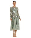 【送料無料】 マックダガル レディース ワンピース トップス Women's Sequined Floral Long Sleeve High Neck Mid...