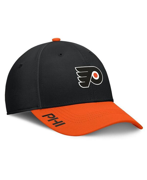 【送料無料】 ファナティクス メンズ 帽子 アクセサリー Men's Black/Orange Philadelphia Flyers Authentic Pro Rink Flex Hat Black Orange