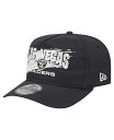 【送料無料】 ニューエラ メンズ 帽子 アクセサリー Men's Black Las Vegas Raiders Throwback Brush Golfer Snapback Hat Black(4)