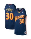 【送料無料】 ミッチェル&ネス メンズ シャツ トップス Men's Stephen Curry Navy Golden State Warriors Big and Tall Hardwood Classics Jersey Navy