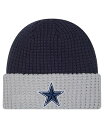 【送料無料】 ニューエラ メンズ 帽子 アクセサリー Men's Navy Dallas Cowboys Waffled Cuffed Knit Hat Nav...