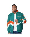 【送料無料】 スターター メンズ ジャケット・ブルゾン アウター Men's Aqua Miami Dolphins Captain Satin Varsity Jacket Aqua