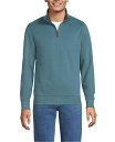 【送料無料】 ランズエンド メンズ ニット・セーター アウター Men's Bedford Rib Quarter Zip Sweater Rain storm blue