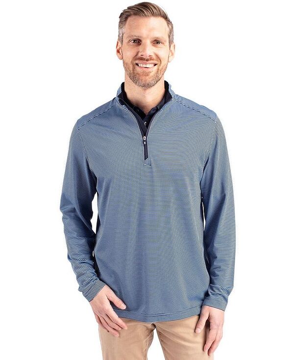 ReVida ŷԾŹ㤨֥åɥХå   㥱åȡ֥륾 ϡեå ȡ 㥱å Cutter & Buck Cutter Buck Virtue Eco Pique Micro Stripe Recycled Mens Big & Tall Quarter Zip Jacket Atlas/navy blue ͥӡפβǤʤ20,480ߤˤʤޤ