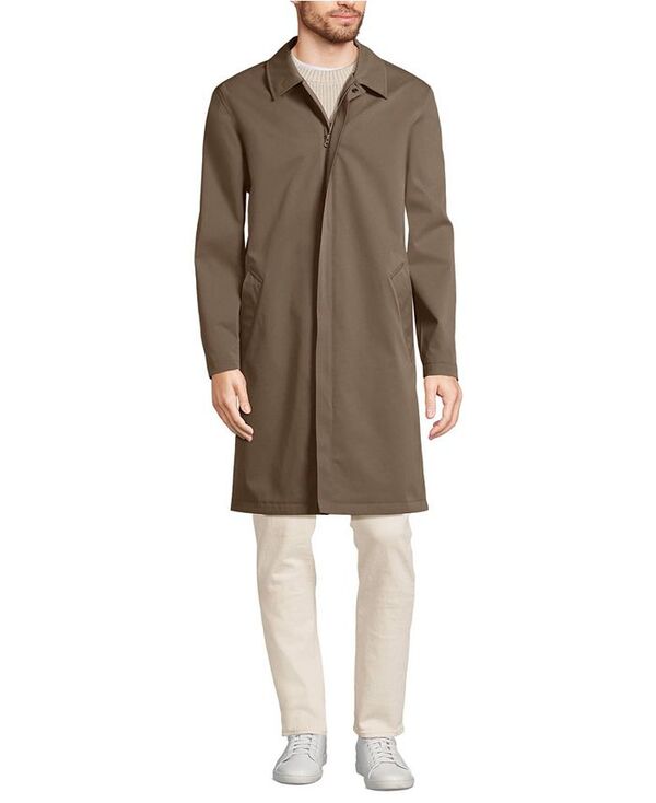 【送料無料】 ランズエンド メンズ ジャケット・ブルゾン アウター Men's Squall Mac Raincoat Vintage taupe