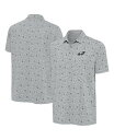 【送料無料】 アンティグア メンズ ポロシャツ トップス Men's Heather Gray Philadelphia Eagles Relentless P...
