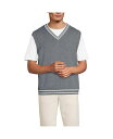【送料無料】 ランズエンド メンズ ニット・セーター アウター Men's Cotton Drifter Sweater Vest Light coal heather