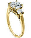 【送料無料】 ジャーニ ベルニーニ レディース リング アクセサリー Cubic Zirconia Three Bridal Stone Ring in Sterling Silver Gold(4)
