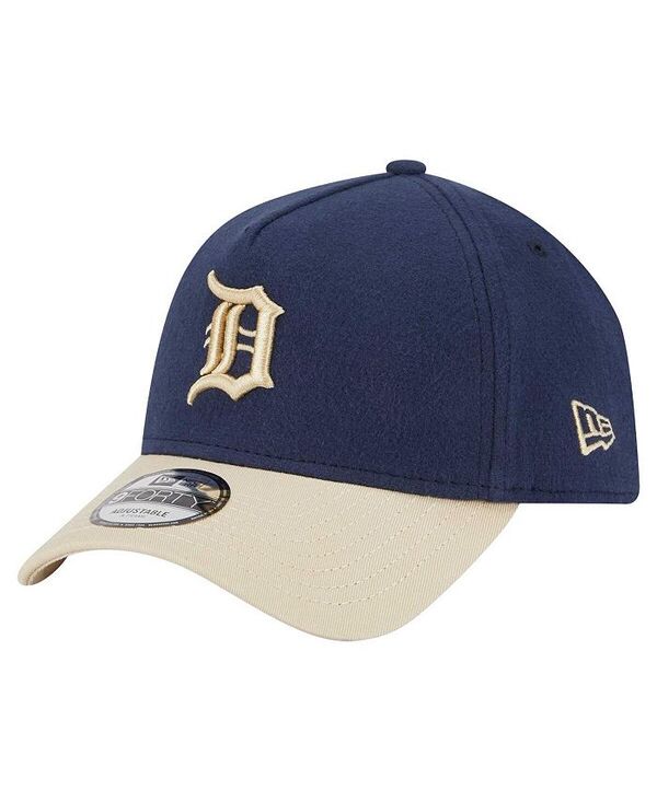 【送料無料】 ニューエラ メンズ 帽子 アクセサリー Men's Navy Detroit Tigers Moleskin A-Frame 9FORTY Adjustable Hat Navy