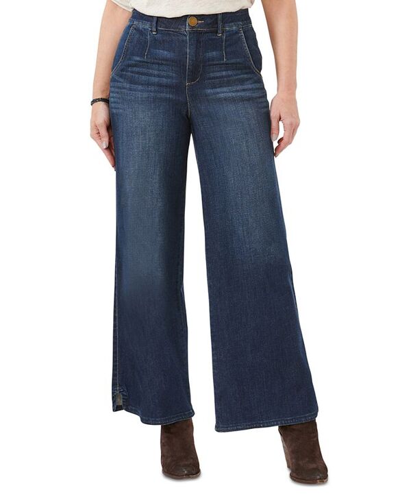 【送料無料】 デモクラシー レディース デニムパンツ ボトムス Petite Absolution Skyrise Wide-Leg Jeans In Indigo