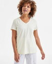 【送料無料】 チャータークラブ レディース ナイトウェア アンダーウェア Women's Solid V-Neck Short-Sleeve Sleepwear...