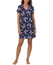 【送料無料】 クドルドッズ レディース ナイトウェア アンダーウェア Women's Printed Short-Sleeve Sleepshirt Navy ...