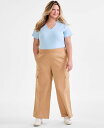 【送料無料】 スタイルアンドコー レディース カジュアルパンツ ボトムス Plus Size Pull-On Cargo Pants Natural Camel(4)