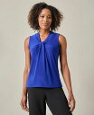 【送料無料】 カスパール レディース シャツ トップス Women's Knot-Front Sleeveless Blouse Royal Signature(4)