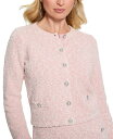 【送料無料】 ゲス レディース ニット・セーター アウター Women's Dorothy Boucle Cropped Cardigan Pink And W...