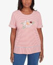【送料無料】 アルフレッド ダナー レディース シャツ トップス Women's Classic Daisy Knit Striped Top Coral(4)