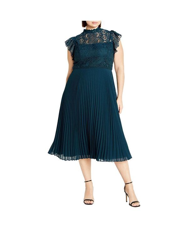 【送料無料】 シティーシック レディース ワンピース トップス Plus Size Livia Dress Peacock