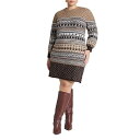 【送料無料】 エロクイ レディース ワンピース トップス Women's Plus Size Mini Sweater Dress Iman plaid cam...