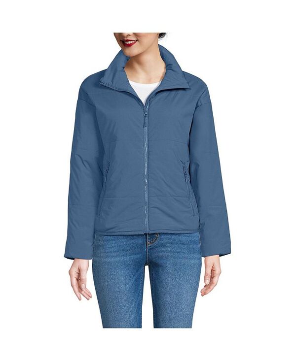 【送料無料】 ランズエンド レディース ジャケット・ブルゾン アウター Women's WanderFree Insulated Jacket Light indigo blue