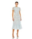 【送料無料】 マックダガル レディース ワンピース トップス Women's Embellished High Neck Cap Sleeve A Line D...