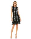 【送料無料】 マックダガル レディース ワンピース トップス Women's Sleeveless High Neck Embroidered Mini Dre...