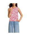 【送料無料】 ランズエンド レディース ニット・セーター アウター Women's Fine Gauge Eyelash Printed Sleeveless Sweater Light rose/berry rouge floral