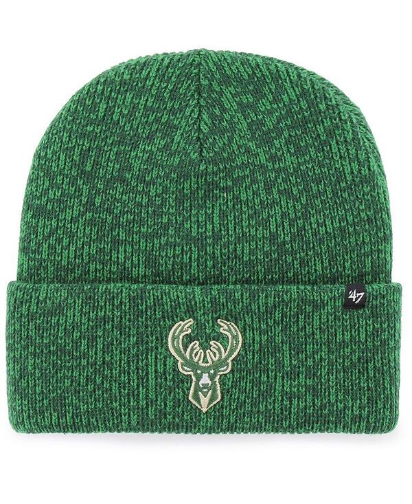 47 ブランド メンズ アクセサリー 帽子 ニット '47 Brand Men's '47 Hunter Green Milwaukee Bucks Brain Freeze Cuffed Knit Hat Hunter Green グリーン(4)