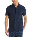 【送料無料】 ナウティカ メンズ ポロシャツ トップス Men's Classic-Fit Seersucker Polo Shirt Navy Seas
