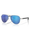 【送料無料】 コスタデルマール メンズ サングラス・アイウェア アクセサリー Unisex Peli Polarized Sunglasses 6S4002 Brushed Silver(4)